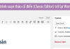 Cài đặt trình soạn thảo cổ điển cho WordPress 5.x